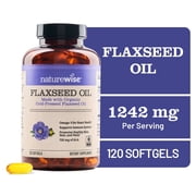 NatureWise Flaxseed Oil 1200mg - Organic, Cold Pressed - 120 Softgels[120-Day Supply]