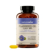 NatureWise Flaxseed Oil 1400 mg - Cold Pressed Flaxseed Oil - 120 Softgels[120-Day Supply]