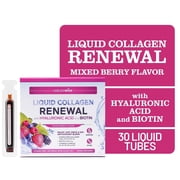NatureWise Hydrolyzed Liquid Collagen + Biotin + Vitamins - 30 Tubes[30 Day Supply]