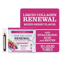 NatureWise Hydrolyzed Liquid Collagen   Biotin   Vitamins - 10 Tubes[10-Day Supply]