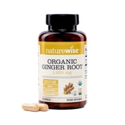 NatureWise Organic Ginger Root 1200mg - USDA Organic   Certified Organic by CCOF - Digestive Comfort & Immune System Support - Vegan - Non-GMO - USA Manufactured - 90 Capsules[45-Day Supply]