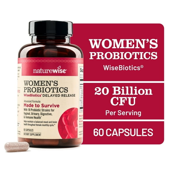 NatureWise Probiotics for Women + Organic Prebiotics D-Mannose & Cranberry [60-Day Supply]