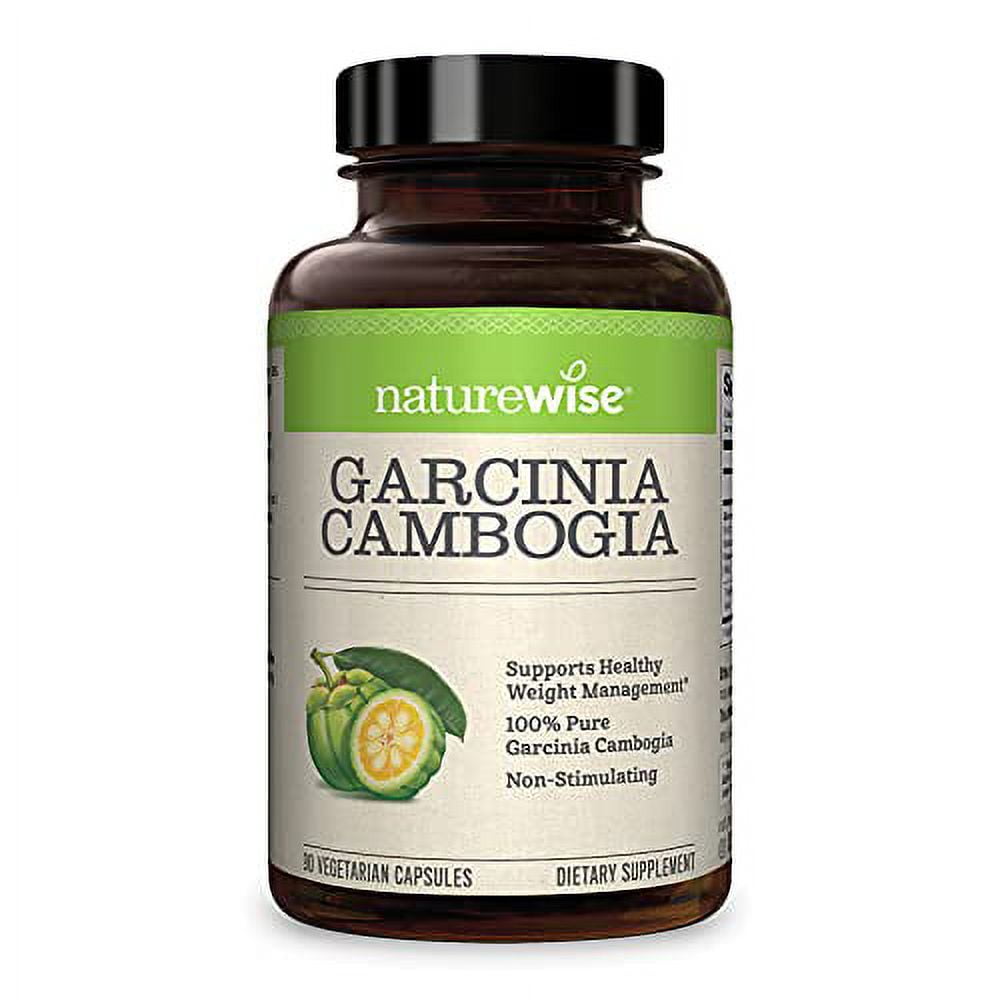 NatureWise Pure Garcinia Cambogia | 100% Natural HCA Extract Supports Weight Loss and Curbs Appetite with Superior Absorption [1 Month Supply - 90 Count]