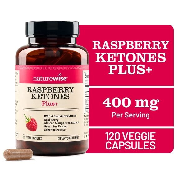 NatureWise Raspberry Ketones + Green Tea Extract Cayenne, Acai - 120 Count[120-Day Supply]