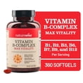 thumbnail image 1 of NatureWise Vitamin B Complex - Gluten-Free, Non-GMO - 360 Softgels[360-Day Supply], 1 of 12