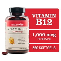 NatureWise Vitamin B12 1000 mcg - Gluten-Free, Non-GMO - 60 Softgels[60-Day Supply]