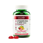NatureWise Vitamin B12 Gummies for Adults, 1000 mcg - Strawberry Lemon Flavor - Supports Daily Energy, Mental Clarity, Cognitive Function - Vegan, Gluten-Free, Non-GMO - 90 Gummies[45-Day Supply]