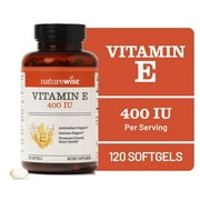 NatureWise Vitamin E 400 IU Softgels - Soy Free Non-GMO - 120 Softgels [120-Day Supply]