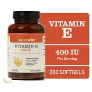 NatureWise Vitamin E 400 IU Softgels - Soy Free, Non-GMO - 200 Softgels [200-Day Supply]