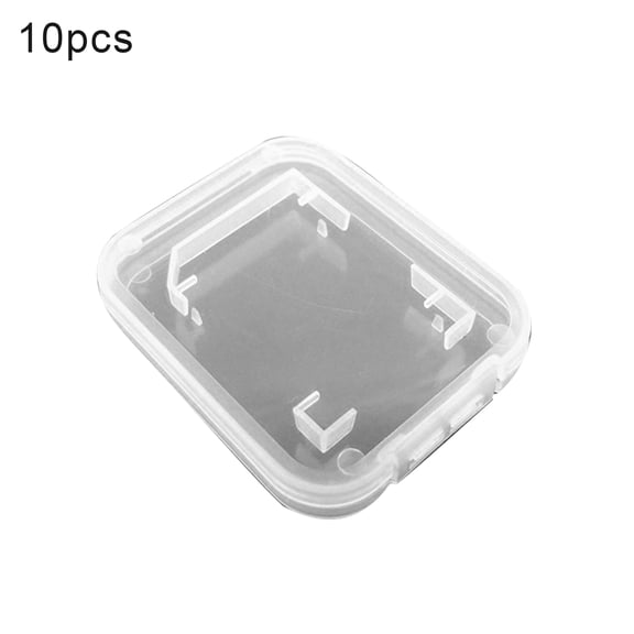 Naturegr 10Pcs Lightweight Clear Standard SD SDHC Memory Card Case Storage Holder Box