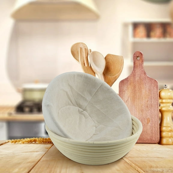 Naturegr 9 Inch Round Breathable Basket Cloth Liner Cotton Flax Banneton Proofing Bread Basket Cloth Baking supplies