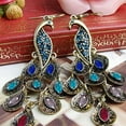 thumbnail image 1 of Naturegr Earrings Bohemian Style Vintage Jewelry Peacock Dangle Hook Earrings for Party, 1 of 7