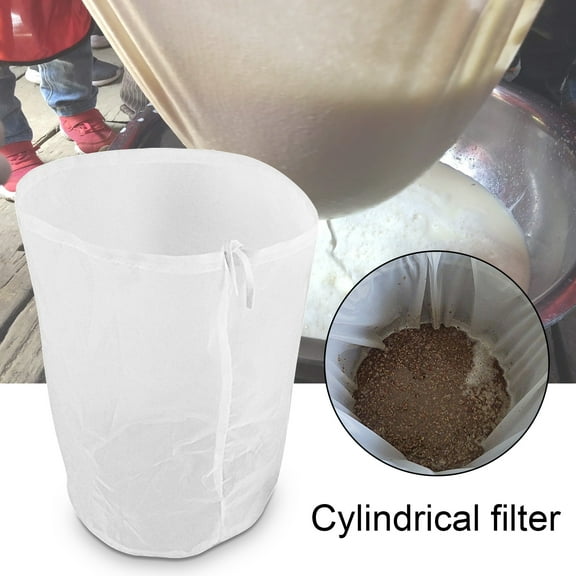 Naturegr Filter Bag Drawstring Design Heat-Resistant Fabric Beer Homebrew Filter Bag Wine DIY Tools Party Supplies