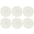 thumbnail image 1 of Naturegr Hollow 6Pcs Table Mats Hollow Insulated Lace Doilies Crochet Floral Round Coasters Household Supplies, 1 of 8