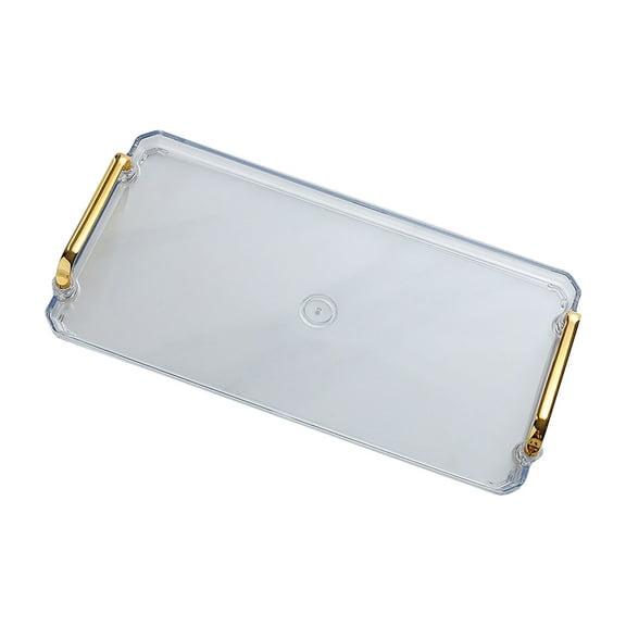 Naturegr Rectangular All-match Serving Tray Exquisite Plastic Versatile Snacks Fruit Tray Kitchen Supplies