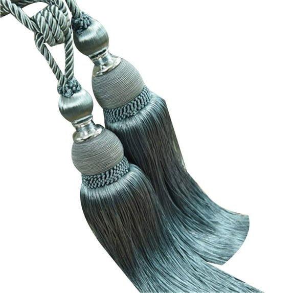 Naturegr Round Ball 2Pcs Round Ball Tassels Curtain Tieback Rope Holdback Drape Holder Clip Decor