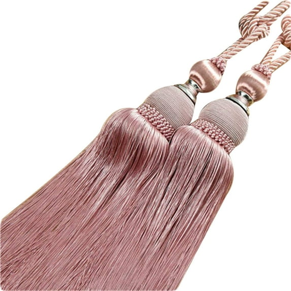 Naturegr Round Ball 2Pcs Round Ball Tassels Curtain Tieback Rope Holdback Drape Holder Clip Decor