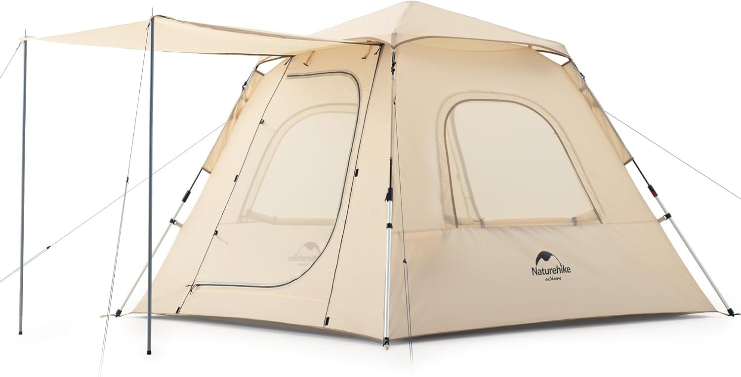 Naturehike Ango Camping Tent,3 Person 4 Person Instant Cabin Tent,Easy