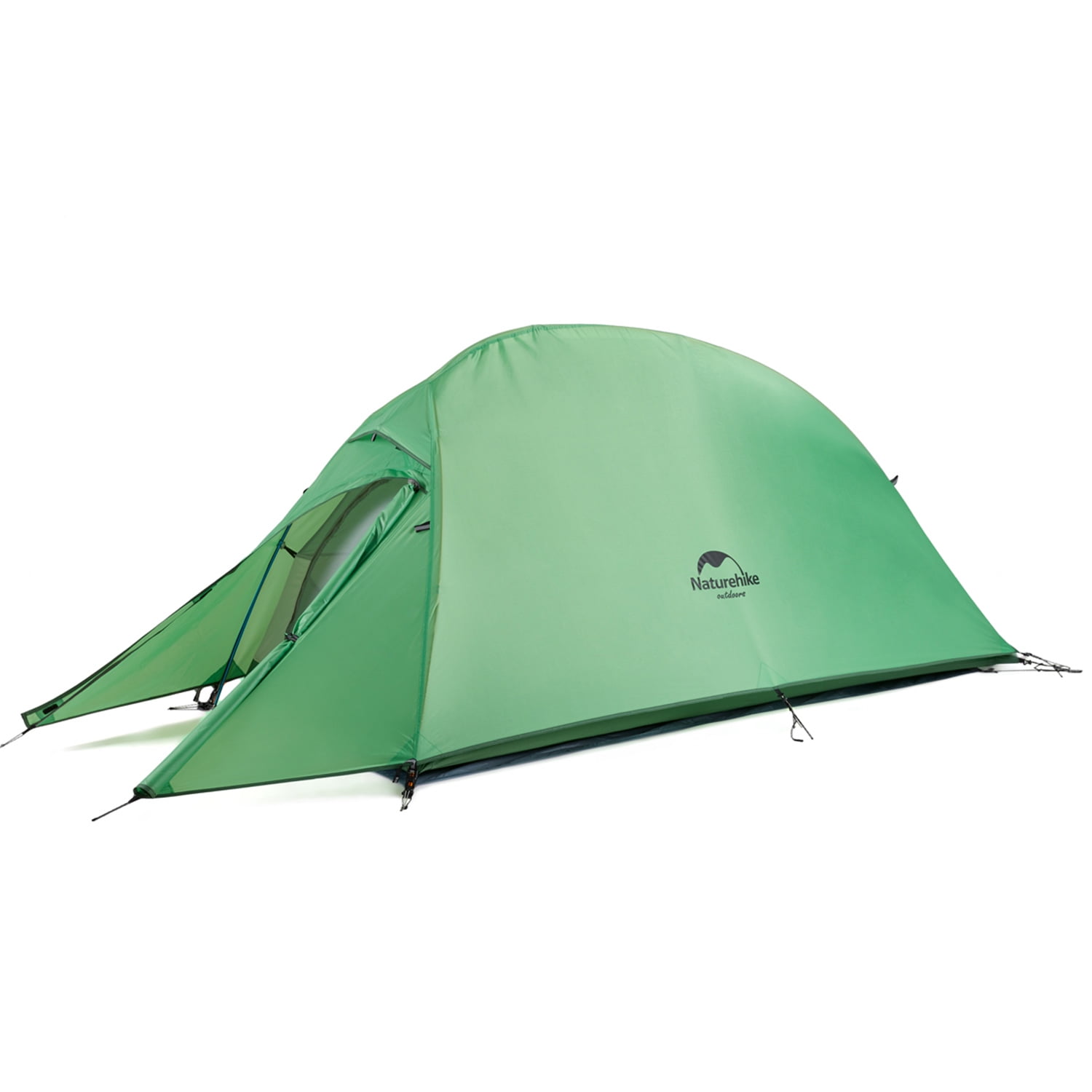 Ultralight Green 3-Person Nylon Backpacking Tent with Carry Bag