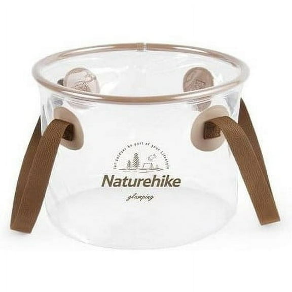 Naturehike Collapsible Bucket, Folding Bucket Wash Basin with Handle, Portable Water Container 20L for Camping Fishing Travelling, Transparent