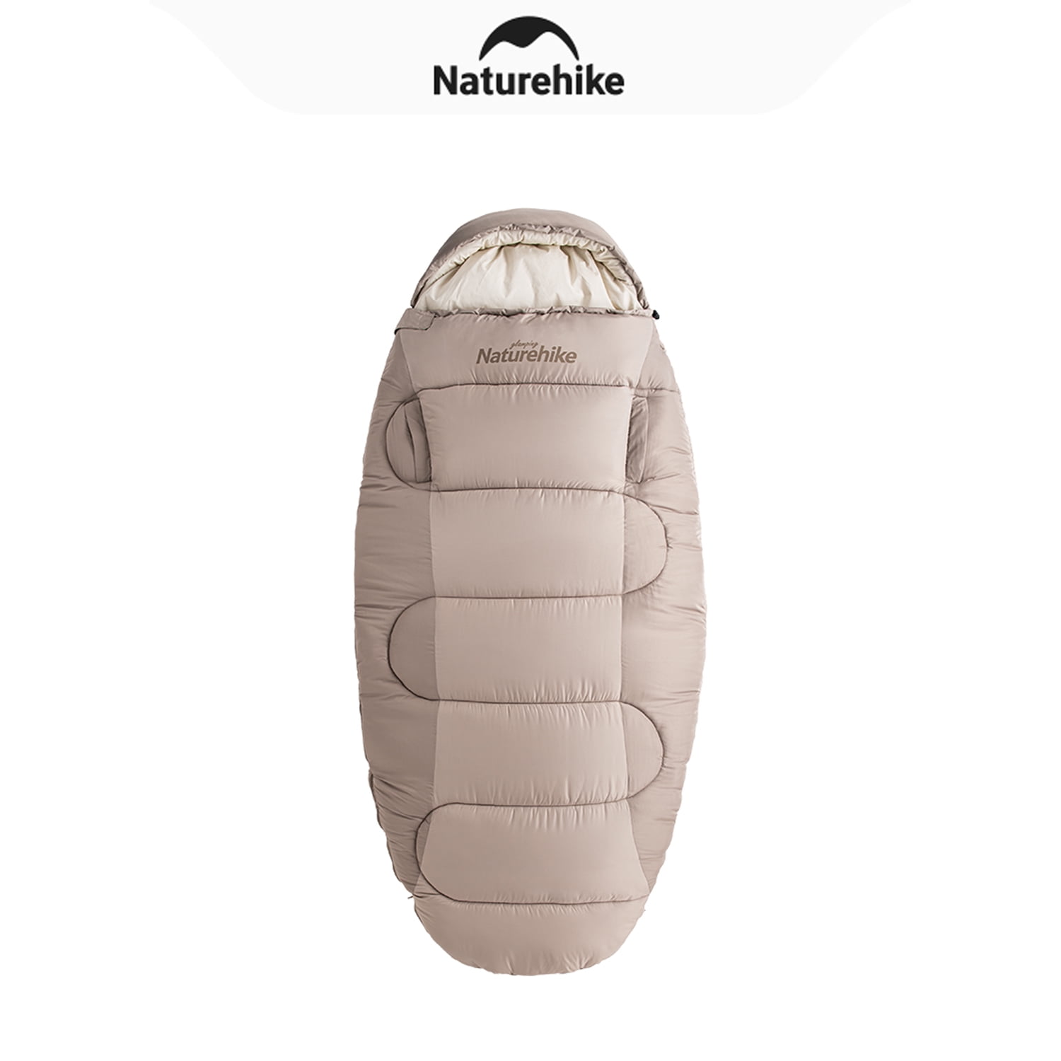 Naturehike, Cotton Sleeping Bag with Arm Holes,  Oversize Sleeping Bag for Adults with Hood, Extra Wide Wearable Cotton Sleeping Bag, Skin-friendly, Machine Washable, For Home/Office/Travel/Camping