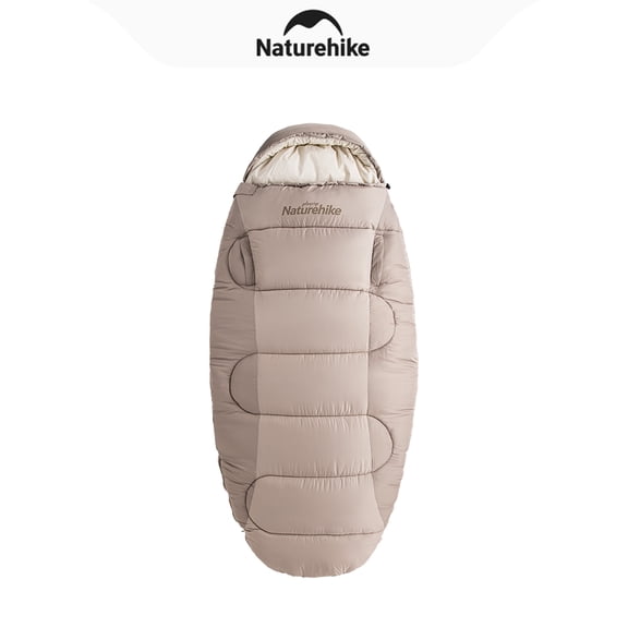 Naturehike, Cotton Sleeping Bag with Arm Holes, Oversize Sleeping Bag for Adults with Hood, Extra Wide Wearable Cotton Sleeping Bag, Skin-friendly, Machine Washable, For Home/Office/Travel/Camping