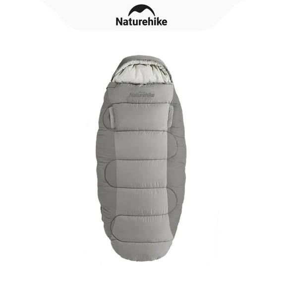 Naturehike, Cotton Sleeping Bag with Arm Holes, Oversize Sleeping Bag for Adults with Hood, Extra Wide Wearable Cotton Sleeping Bag, Skin-friendly, Machine Washable, For Home/Office/Travel/Camping
