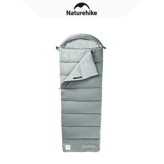 Naturehike, Cotton Sleeping Bag with Hood, Portable Envelope Sleeping Bag, Expandable & Spliced Designed, Machine Washable, For Home/Travel/RV/Hiking/Camping