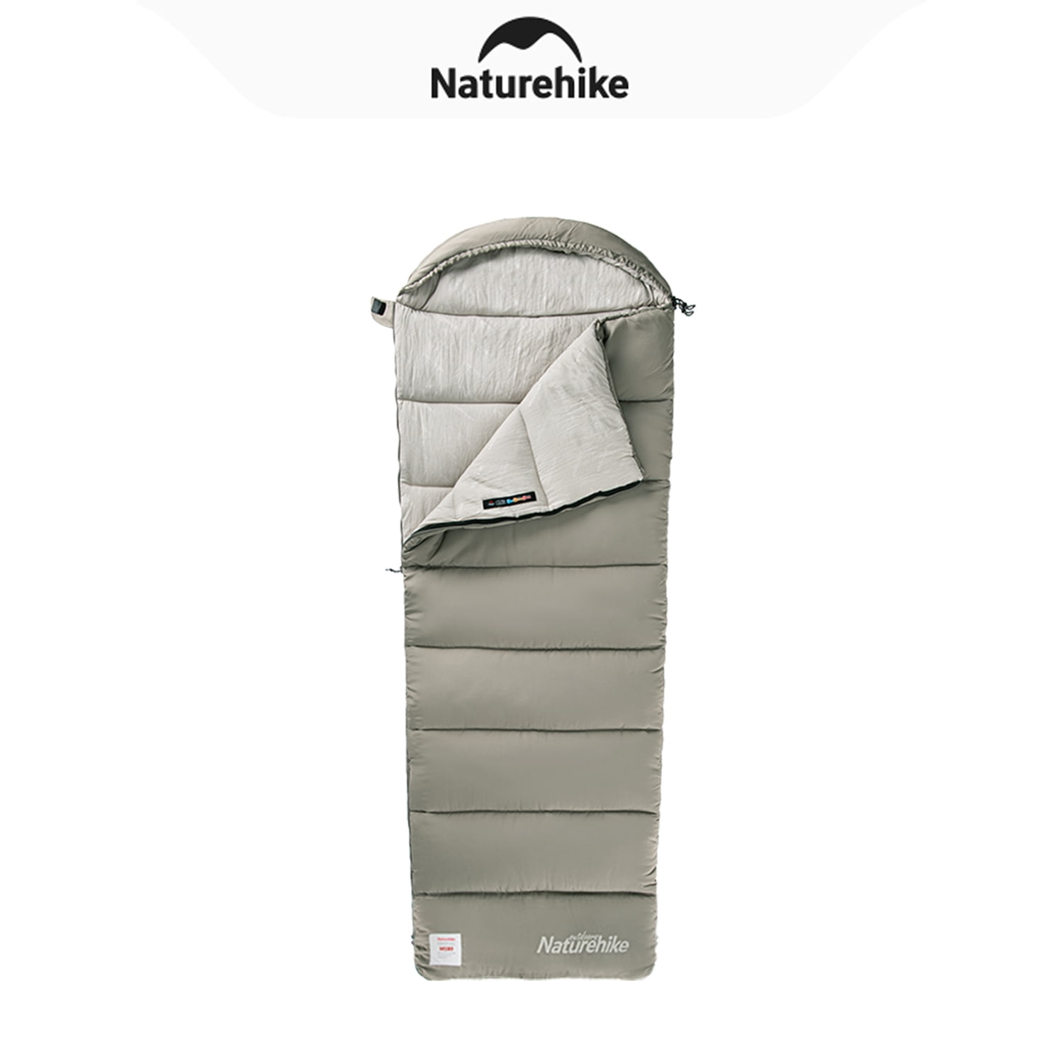 Naturehike, Cotton Sleeping Bag with Hood, Portable Envelope Sleeping Bag, Expandable&Spliced designed, Machine washable, 86.6"x31.5", M180