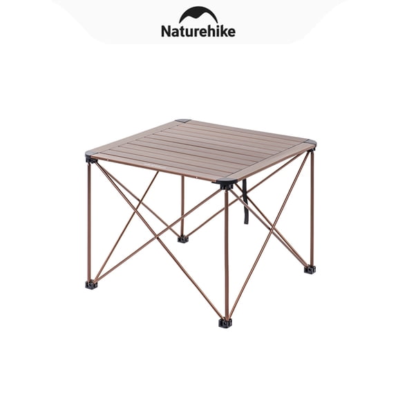 Naturehike, Foldable Camping Table, Quad Fold Lightweight Aluminum Camping Table, Roll-up Outdoor Camping Table for 4-6 People, For Outdoor Picnic/Cooking/Fishing/Grilling.