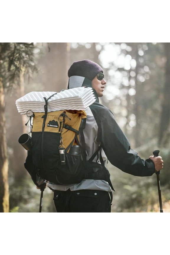 Naturehike Hiking Backpack, 30+5L Travel Backpack with Macromolecule Fabric, Hiking Daypack with Backpack System for Women Men(EU brown)