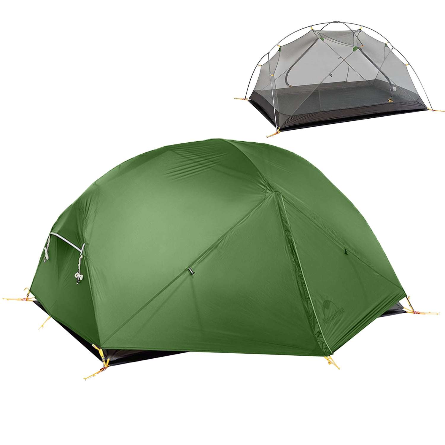 Free Shipping Naturehike Mongar Backpacking Camping Tent 2 Person Lightweight Waterproof with Footprint Walmart