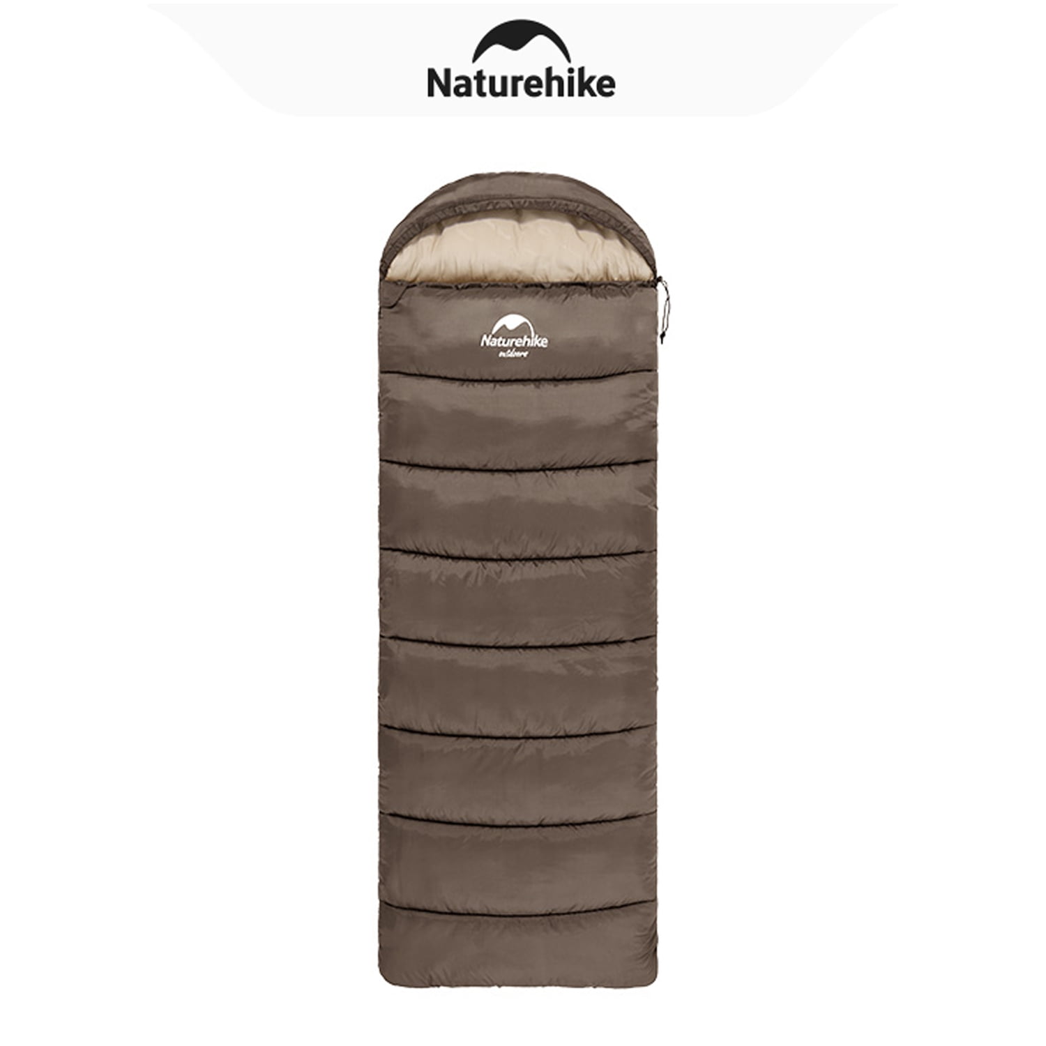 Naturehike, Sleeping Bag, U Series Envelope Cotton Sleeping Bag with Hood, Lightweight Rectangular Sleeping Bag for Adults, For Camping/Hiking/Backpacking/Travel/Home