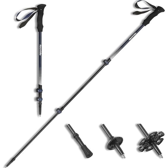 Naturehike Trekking Poles Carbon 169g 1-Piece Set Adjustable Ultra-Lightweight Hiking Sticks Unisex Walking Stick with Accessories for Outdoor