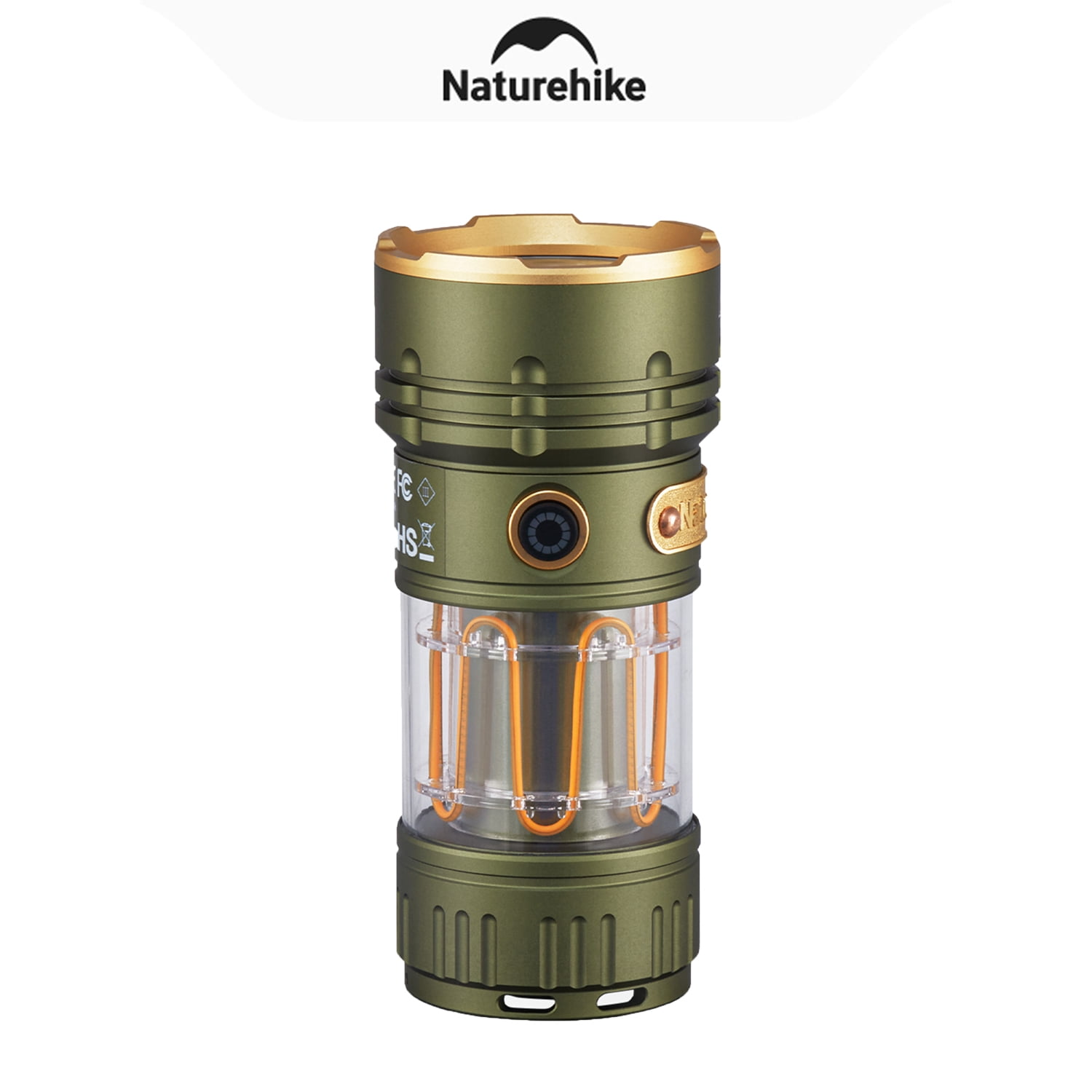 Naturehike，USB Rechargeable Outdoor Flashlight, High Lumen Flashlight, Tactical Emergency Flashlight, Long Battery Life LED Flashlight, Three light modes, IP44 Waterproof
