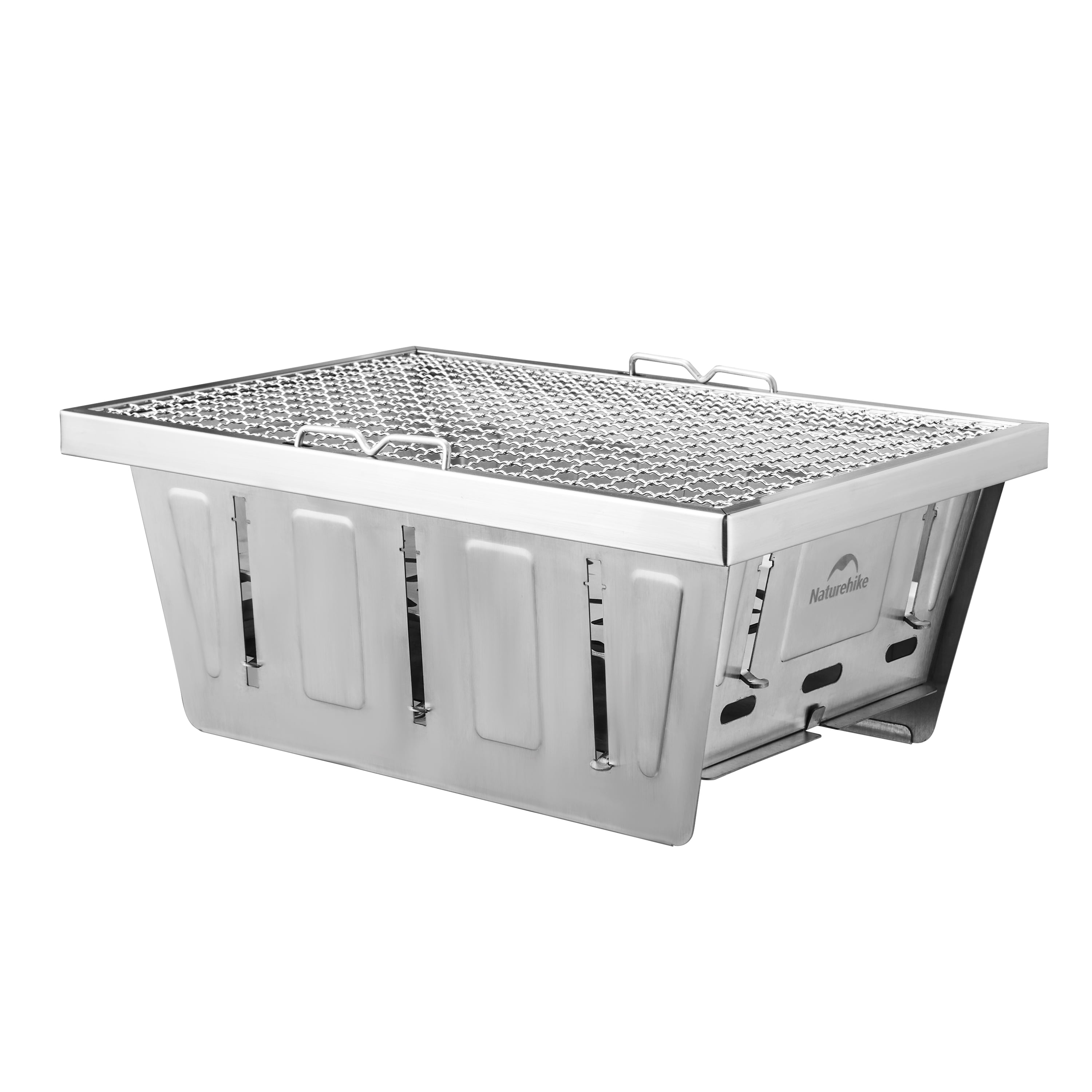 Naturehike Wild Valley Folding Charcoal Grill | Portable Stainless Steel BBQ Grill for Camping, Tailgating, and Outdoor Cooking