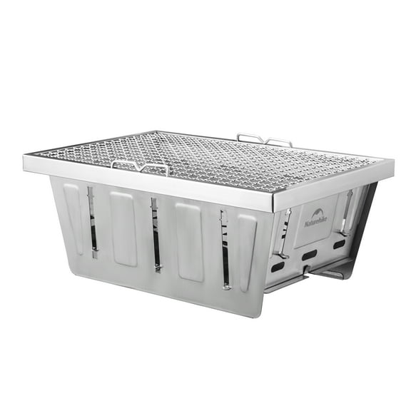 Naturehike Wild Valley Folding Charcoal Grill | Portable Stainless Steel BBQ Grill for Camping, Tailgating, and Outdoor Cooking