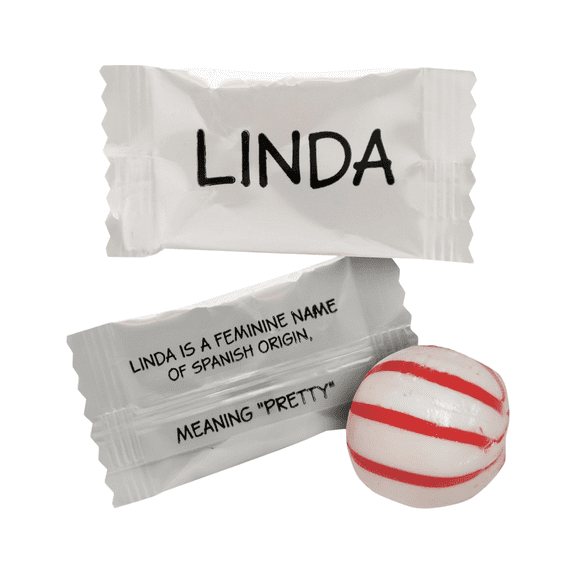 Naturejam 100count Linda written themed Peppermint Individually Wrapped for Girls Birthday Party Mix