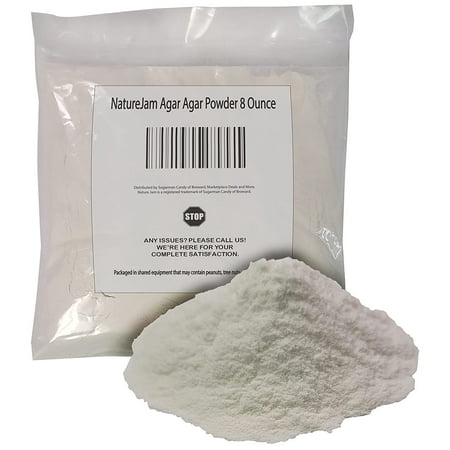 Naturejam Agar Agar Powder 8 Ounce Bag-Premium Gel Strength Gelatin Substitute for Vegans