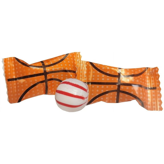 Naturejam Basketball Themed Peppermints 100 Count Wrapped - Sports Mint Candy