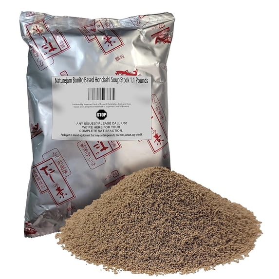 Naturejam Bonito Based Hondashi Soup Stock 1.1 Pound - Instant Dashi Umami Granules for Noodle Soup - Instant Miso Soup Dashi Stock - Hon Dashi Granules for Miso Soup