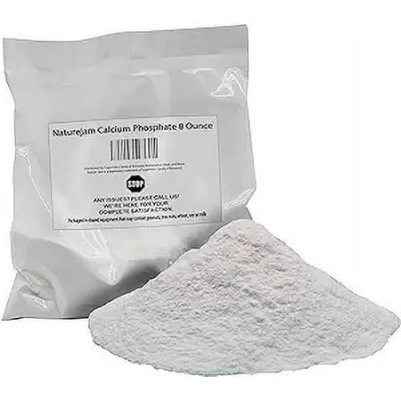 Naturejam Calcium Phosphate 8oz-Food Grade-Mix of Monocalcium Phosphate & Calcium Acid Pyrophosphate