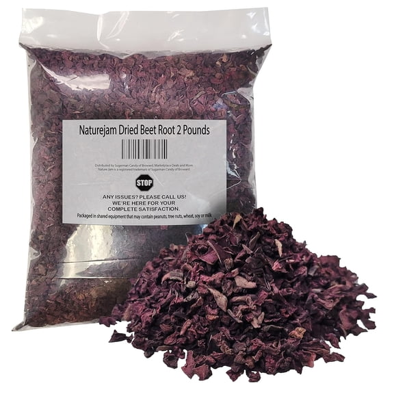 Naturejam Dried Beet Root 2 Pounds - Dehydrated Beetroot Cubes For Soups And Exotic Dishes-Vegetables For Emergency Food Storage And Camping or Backpacking