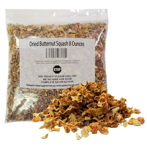 Naturejam Dried Butternut Squash 8 Ounces Bulk-Dehydrated Butternut Squash-Butternut Pumpkin