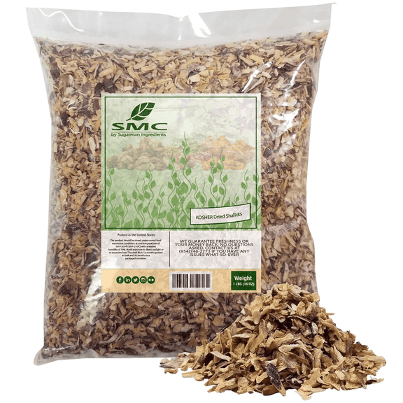 Naturejam Dried Shallots 1 Pound Bulk Size-Heat Sealed in a Poly Bag-Dehydrated Dried Vegetables