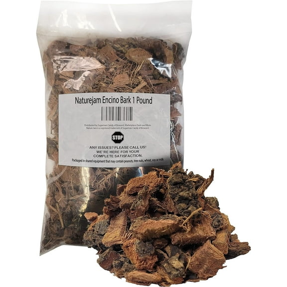 Naturejam Encino Bark 1 Pound Bulk- Natural from Mexico Aka Quercus Robur or Common Oak