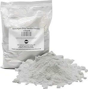 Naturejam Ethyl Vanillin Powder 1 Pound-Food Grade Additive for Food and Flavor Applications