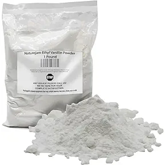 Naturejam Ethyl Vanillin Powder 1 Pound-Food Grade Additive for Food and Flavor Applications