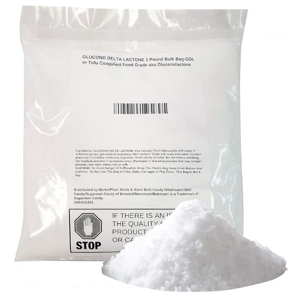 Naturejam Glucono Delta Lactone Powder 1 Pound Bulk Bag-GDL or Tofu Coagulant Food Grade