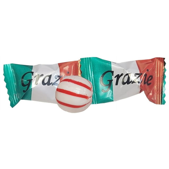 Naturejam Grazie Wrapped Peppermint Balls 100 Count- -Italian Favors, Italian Flag Themed